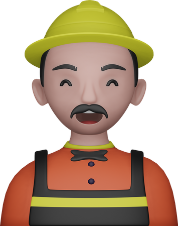 Avatar de construtor  3D Icon