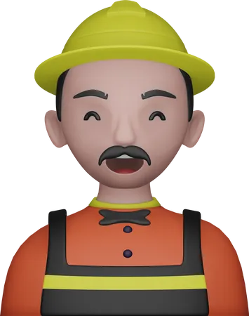 Avatar de construtor  3D Icon