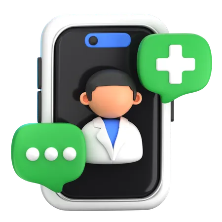 Consultation de médecin en ligne  3D Icon