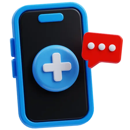 Consultation_santé_en ligne  3D Icon