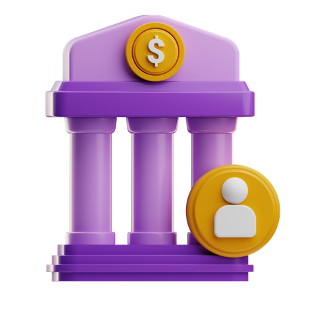 Conta bancária  3D Icon