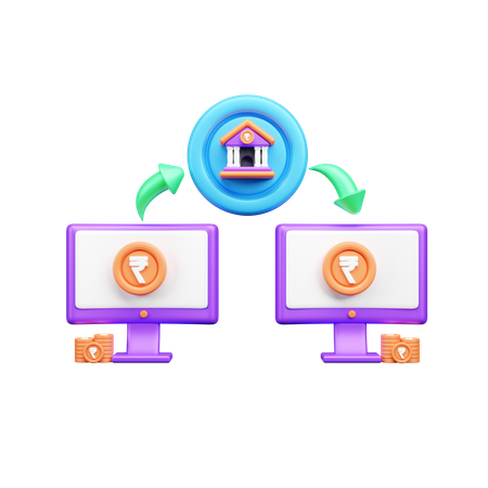 Conta bancária on-line  3D Icon