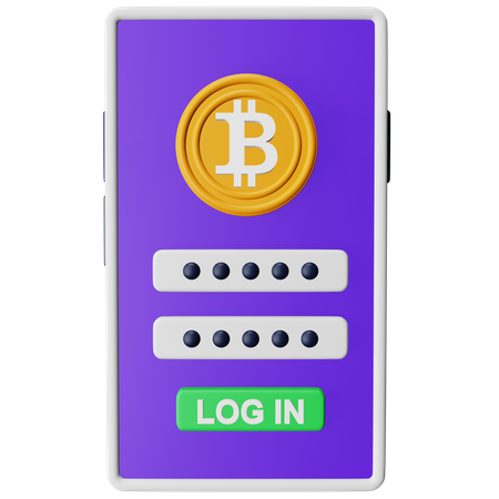 Conta bitcoin  3D Icon