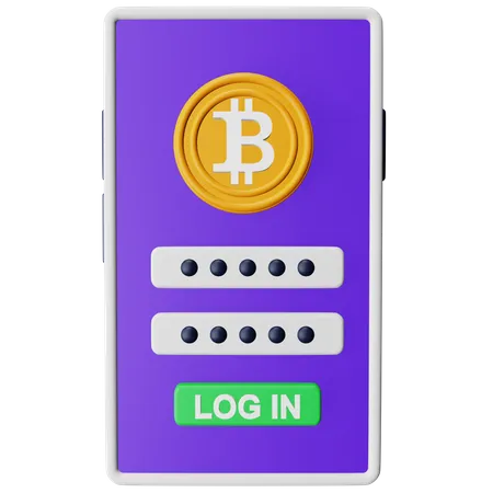 Conta bitcoin  3D Icon