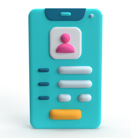 Conta de login  3D Icon