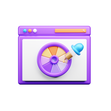 Conta-gotas de cor  3D Icon