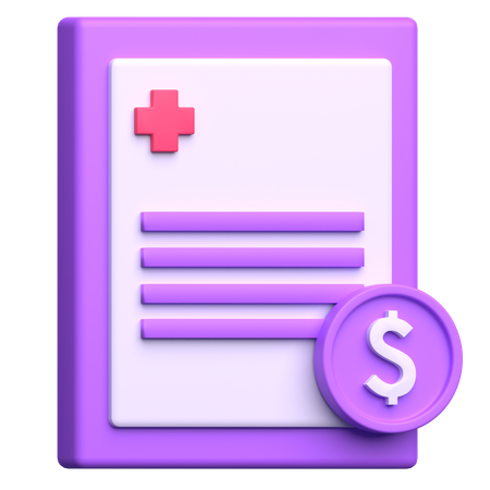 Conta médica  3D Icon