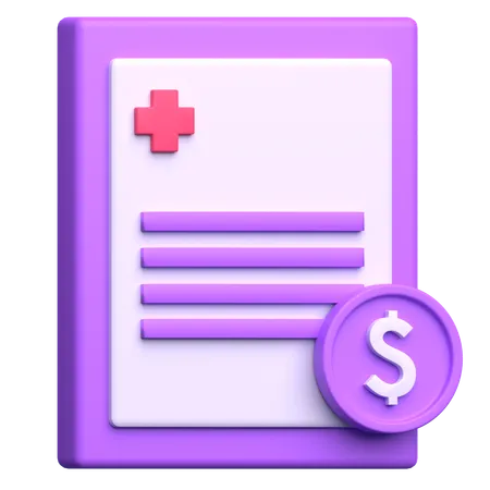 Conta médica  3D Icon