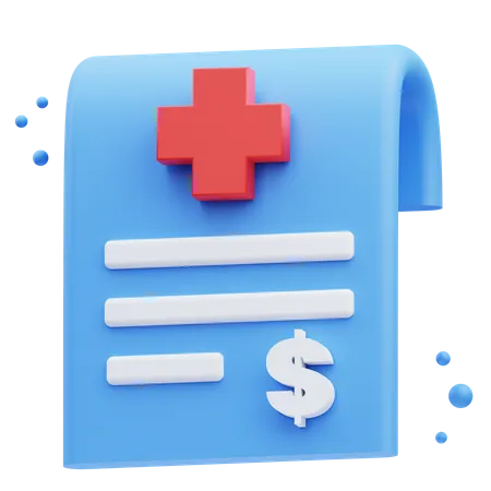 Conta médica  3D Icon