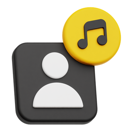 Conta de musica  3D Icon