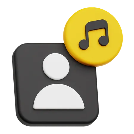 Conta de musica  3D Icon