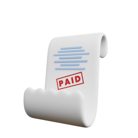 Conta paga  3D Icon