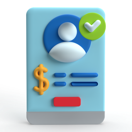 Conta verificada  3D Icon