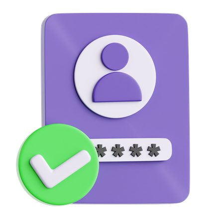 Conta verificada  3D Icon