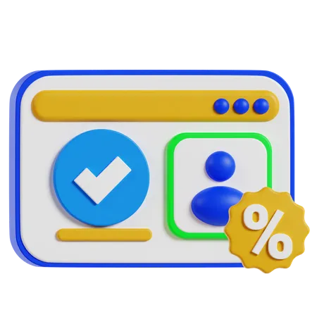 Conta verificada  3D Icon