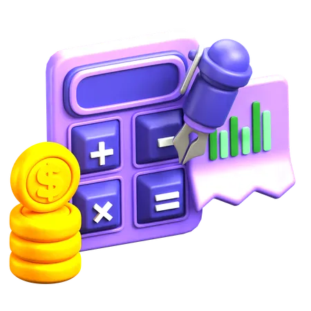 Contabilidad  3D Icon