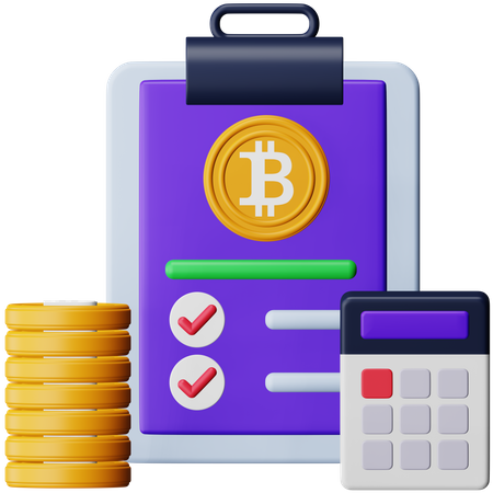 Contabilidade bitcoin  3D Icon