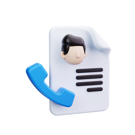 Contact  3D Icon
