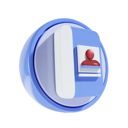 Contact  3D Icon