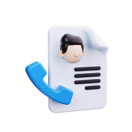 Contact  3D Icon