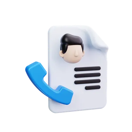 Contact  3D Icon