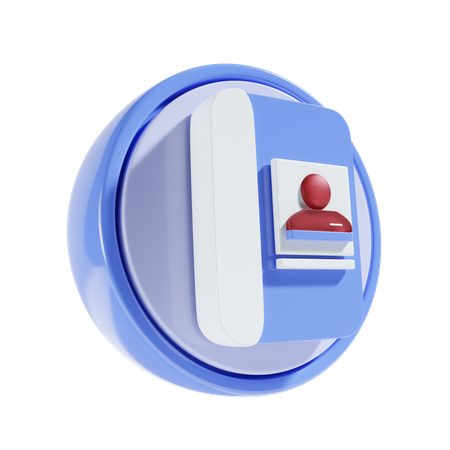 Contact  3D Icon