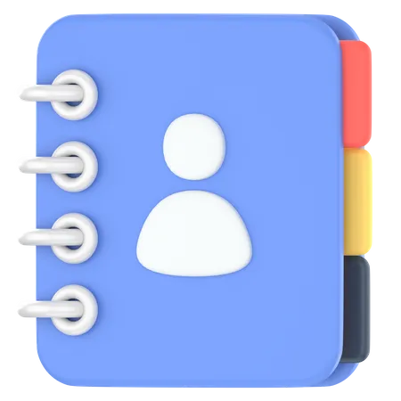 Contact Book List 3D Icon