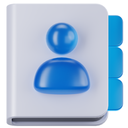 連絡先帳  3D Icon