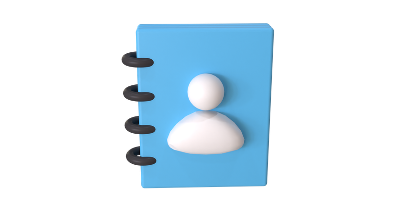 Contact Book  3D Icon