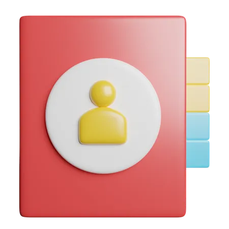 連絡先帳  3D Icon