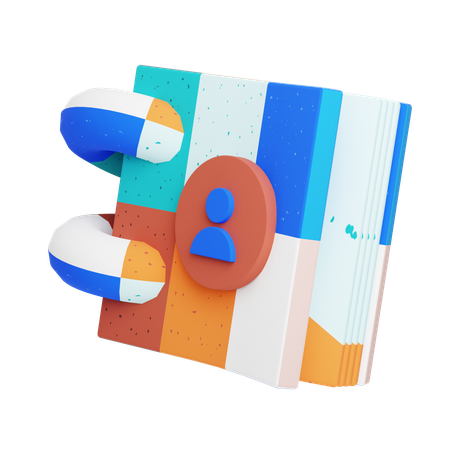 Contact book  3D Icon