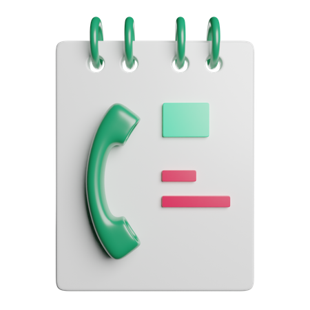 연락처  3D Icon