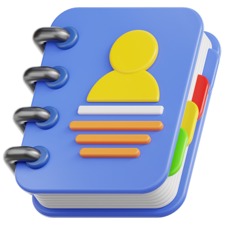 Contact Book  3D Icon