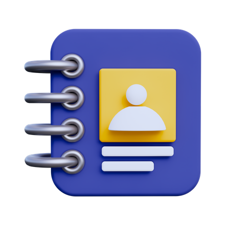 Contact Book  3D Icon