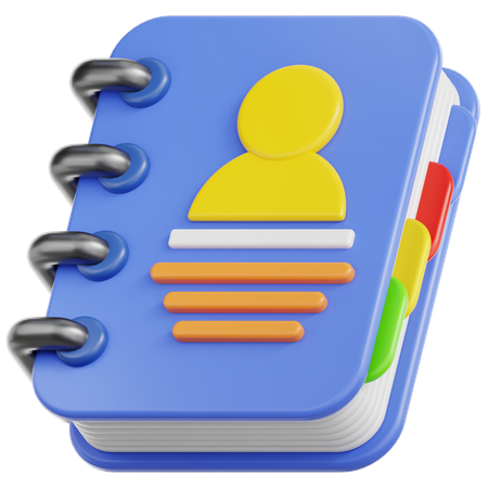 Contact Book  3D Icon
