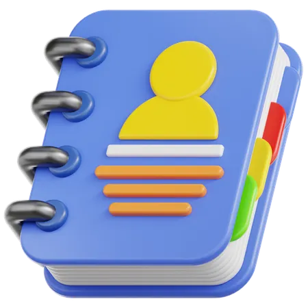 Contact Book  3D Icon