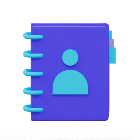 Contact Book  3D Icon