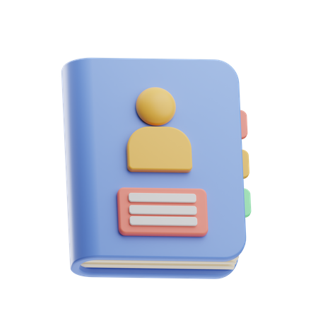 Contact Book  3D Icon