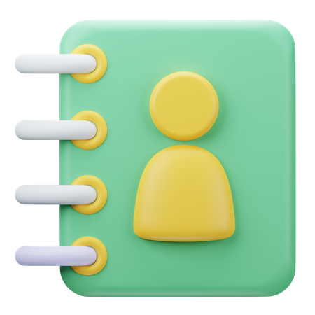 Contact Book  3D Icon