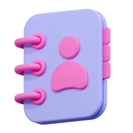 Contact Book  3D Icon