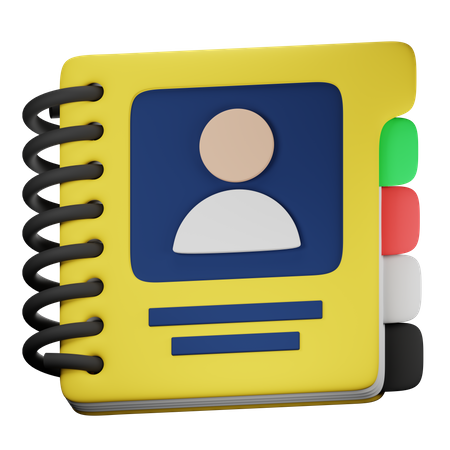 Contact Book  3D Icon