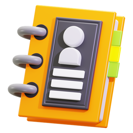 Contact Book  3D Icon