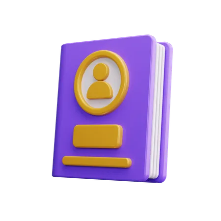 Contact Book  3D Icon