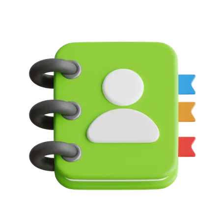 Contact Book  3D Icon