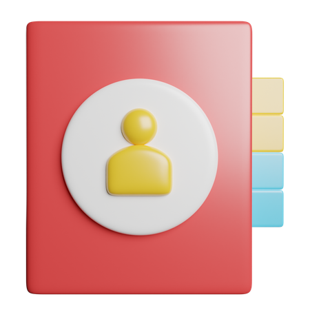 Contact Book  3D Icon