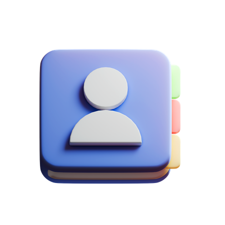 Contact Book  3D Icon