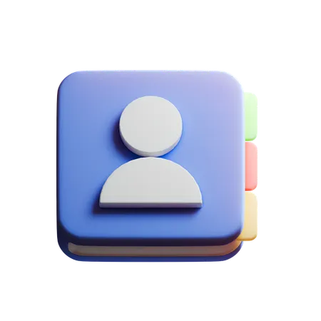 Contact Book  3D Icon