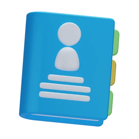 Contact Book  3D Icon