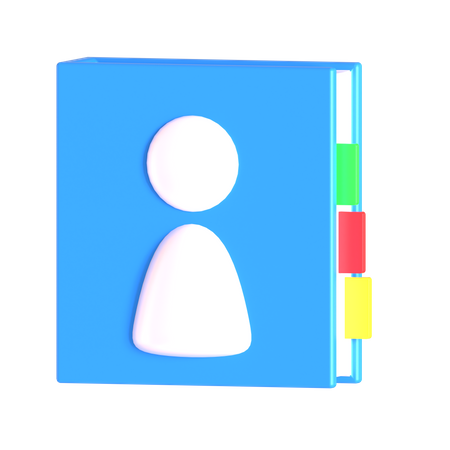 Contact Book  3D Icon