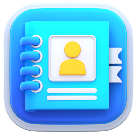 Contact Book  3D Icon